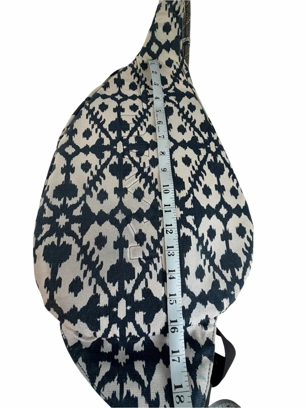 KAVU Rope Sling Bag Ikat Print Canvas Crossbody Backpack